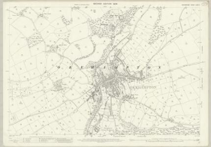 Devon LXXVI.4 (includes: Okehampton Hamlets; Okehampton) - 25 Inch Map