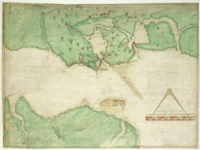 A coloured chart of Portsmouth Harbour, Spithead, and part of the Isle of Wight, on a scale of one mile to an inch