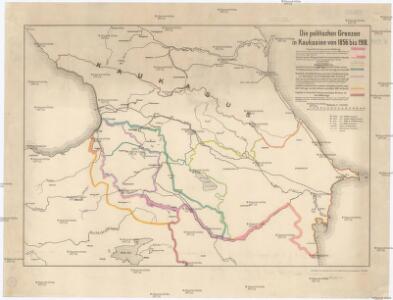Die politischen Grenzen in Kaukasien von 1856 bis 1918