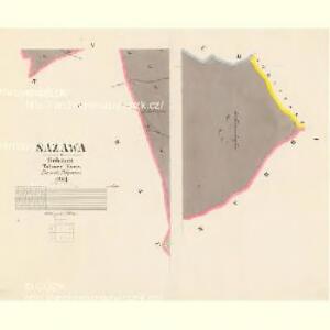 Sazawa - c6752-1-001 - Kaiserpflichtexemplar der Landkarten des stabilen Katasters