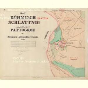 Böhm: Schlattnig - c0978-1-004 - Kaiserpflichtexemplar der Landkarten des stabilen Katasters