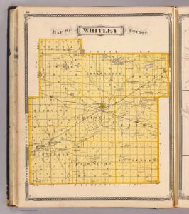 Map of Whitley County.