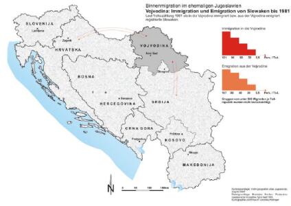 Vojvodina: Immigration und Emigration von Slowaken bis 1981
