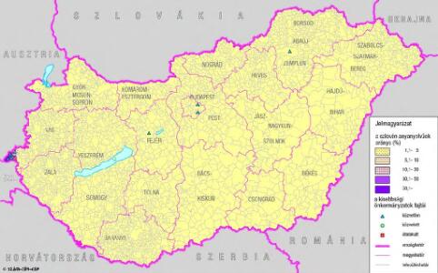 A szlovén száma és aránya Magyarország területén (2001) és kisebbségi önkormányzataik (2004)