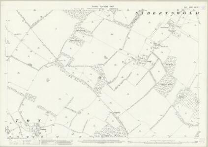 Kent LVII.15 (includes: Barham; Sibertswold; Wootton) - 25 Inch Map