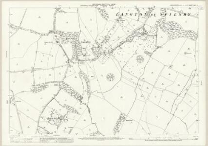 Lincolnshire LXXIV.12 (includes: Aswardby; Dalby; Langton by Spilsby; Partney; Sausthorpe) - 25 Inch Map