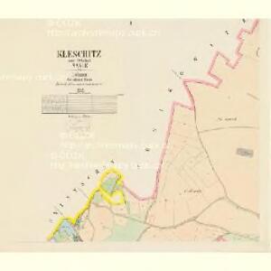 Kleschitz - c3154-1-001 - Kaiserpflichtexemplar der Landkarten des stabilen Katasters