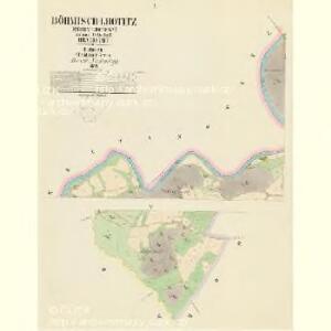 Böhmisch Lhotitz (Cesky Lhoticky) - c0971-1-001 - Kaiserpflichtexemplar der Landkarten des stabilen Katasters