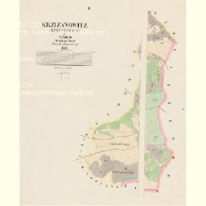 Krzižanowitz (Křižanowice) - c3664-1-001 - Kaiserpflichtexemplar der Landkarten des stabilen Katasters