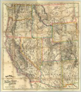 Rand - McNally Official Railway Map Of The Pacific Coast States Including Territory East To Denver