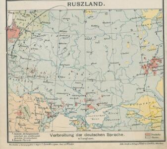 Ruszland, Verbreitung der deutschen Sprache