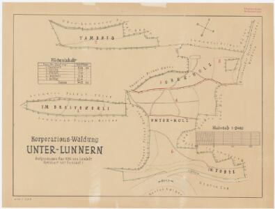 Obfelden: Genossenschaftswaldung Unterlunnern: Breitenerli, Tambrig, Oberholz, Unterholz, Im Tobel; Grundriss
