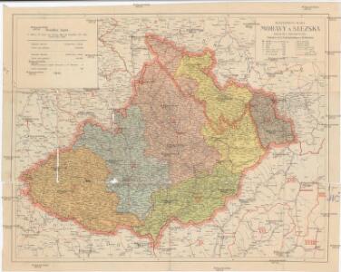 Místopisná mapa Moravy a Slezska
