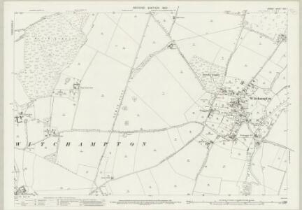 Dorset XXV.7 (includes: Hinton Martell; Moor Crichel; Tarrant Rushton; Witchampton) - 25 Inch Map