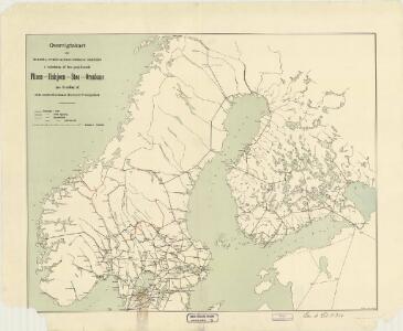 Spesielle kart nr 43. Oversigtskart over de norske, svenske og finske Jernbaner