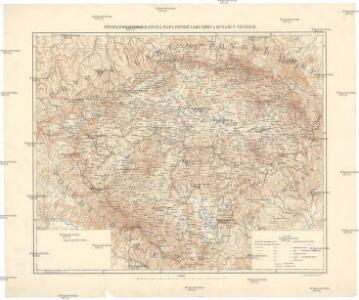 Přehledná hydrografická mapa povodí Labe, Odry a Dunaje v Čechách