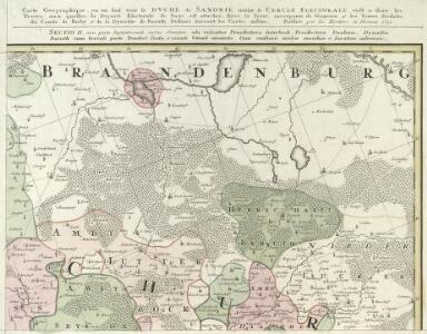 Carte Geographique, ou on fait voir le Dvche de Saxonie nome. le Cercle Electorale :
