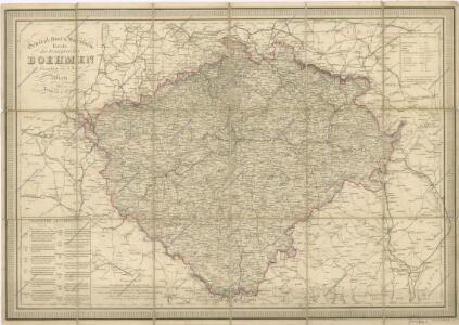 General Post & Strassen Karte des Königreichs Boehmen