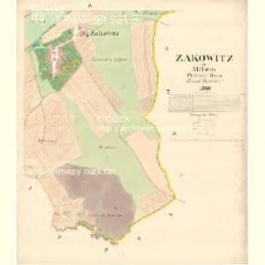 Zakowitz - m3626-1-004 - Kaiserpflichtexemplar der Landkarten des stabilen Katasters