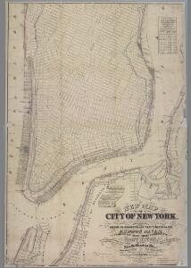 New map of that part of the city of New York south from 20th Street on the Hudson & 35th Street on the East River : showing the position of Greenwich, Washington and West Streets on the Hudson River, and Pearl, Water, Front, Cherry & Tompkins Sts. on the