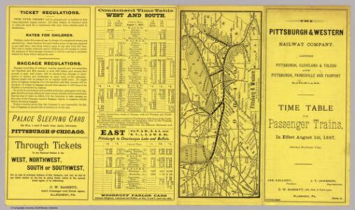 Map Pittsburgh & Western Railway Co.