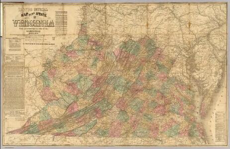 Lloyd's official map of the State of Virginia.