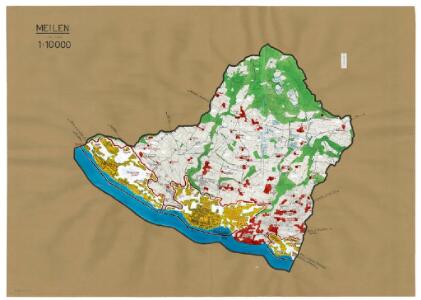 Meilen: Definition der Siedlungen für die eidgenössische Volkszählung am 01.12.1950; Siedlungskarte
