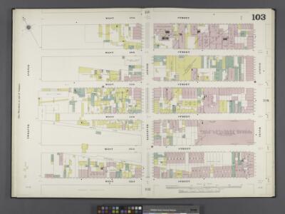 Manhattan, V. 6, Double Page Plate No. 103 [Map bounded by W. 57th St., 10th Ave., W. 52nd St., 12th Ave.]