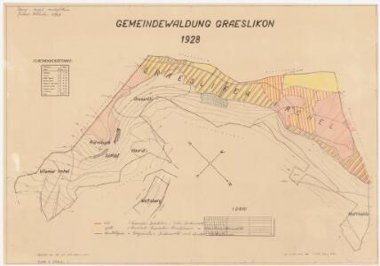 Berg am Irchel: Gemeindewaldung Gräslikon: Übersichtsplan