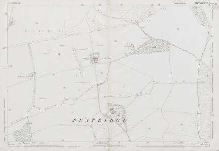 Wiltshire LXXV.2 (includes: Bower Chalke; Broad Chalke; Martin; Pentridge) - 25 Inch Map