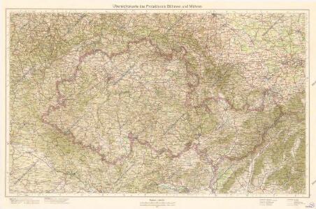 Übersichtskarte des Protektorats Böhmen und Mähren
