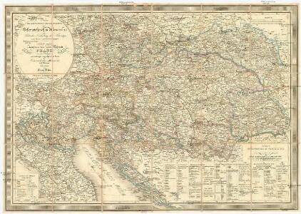 Neueste General-Post-& Strassen-Karte der Oesterreichischen Monarchie