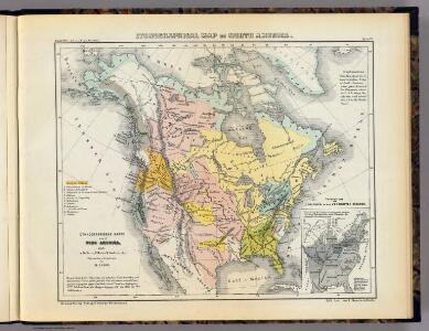 Ethnographisches Karte von Nord Amerika.
