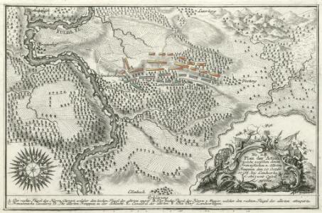 Plan der Action welche zwischen denen Französischen u. Allirten Trouppen den 10. Octobr. 1758 bey Landwerhagen ohn weit Cassel gefallen