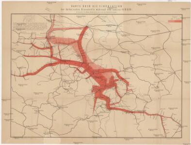 Karte über die Circulation der böhmischer Braunkohle während des Jähres 1869
