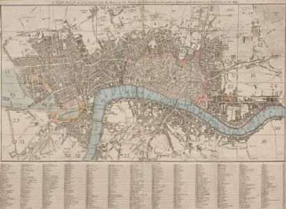 A NEW PLAN OF LONDON with the Names of the Streets Alphabetically arranged at Bottom with directions to find them in the Map