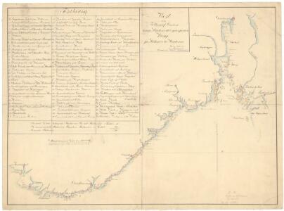 Museumskart  Kort over Tellegraf Linien langs Kysten i det sydenfieldske Norge fra Hitterøen til Hvaløerne