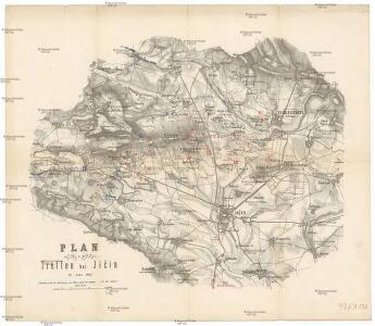 Plan zum Treffen bei Jičin 29. Juni 1866