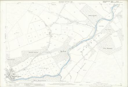 Northumberland (Old Series) CVIII.8 (includes: Edmondbyers; Hunstanworth; Shotley High Quarter) - 25 Inch Map