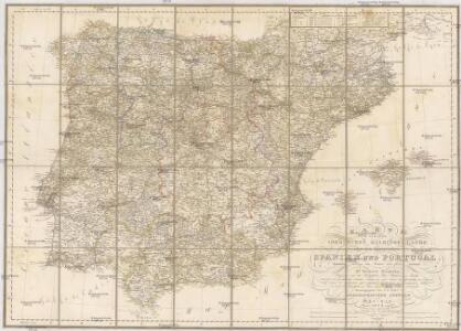 Karte von dem Iberischen Halbinsellande oder den Königreichen Spanien und Portugal