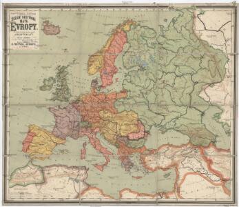 F. Umlaufta a J.G. Rothauga školní nástěnná mapa Evropy
