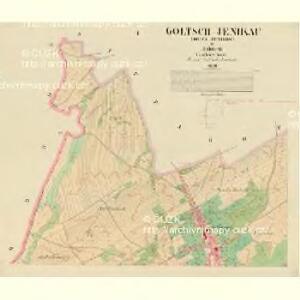 Goltsch Jenikau (Golcz Jenikow) - c1709-1-001 - Kaiserpflichtexemplar der Landkarten des stabilen Katasters