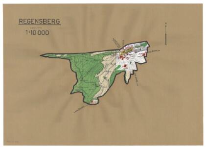 Regensberg: Definition der Siedlungen für die eidgenössische Volkszählung am 01.12.1950; Siedlungskarte