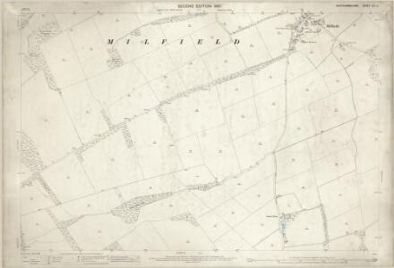 Northumberland (Old Series) XIV.10 (includes: Coupland; Ford; Lanton; Milfield) - 25 Inch Map