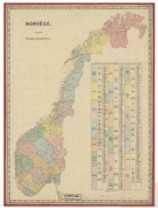 Statistikk kart 12-a: Norvège. Division administrative