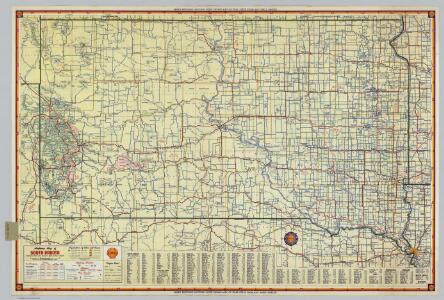 Shell Highway Map of South Dakota.
