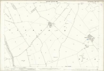 Northumberland (Old Series) XVI.12 (includes: Bamburgh; Bradford; Budle; Burton; Glororum; Spindlestone) - 25 Inch Map
