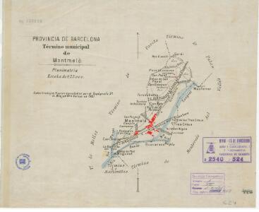 Mapa planimètric de Montmeló