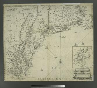 A new map of New England, New York, New Iarsey, Pensilvania, Maryland, and Virginia / by Philip Lea in Cheap-side, London.