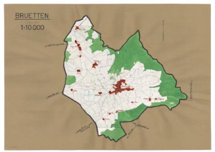 Brütten: Definition der Siedlungen für die eidgenössische Volkszählung am 01.12.1950; Siedlungskarte